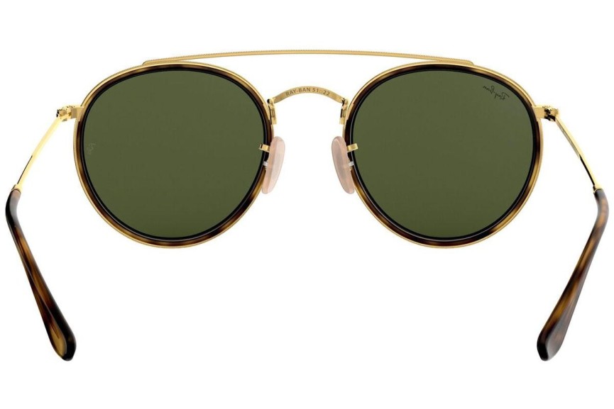 Sunglasses Ray-Ban Round Double Bridge RB3647N 001 Rund Havanna