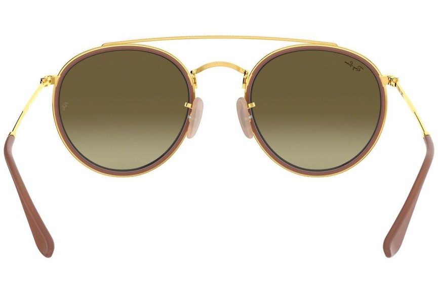 Sunglasses Ray-Ban Round Double Bridge RB3647N 001/7O Rund Braun