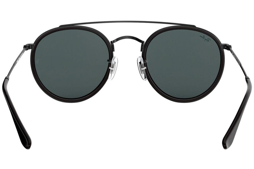 Sunglasses Ray-Ban Round Double Bridge RB3647N 002/R5 Rund Schwarz