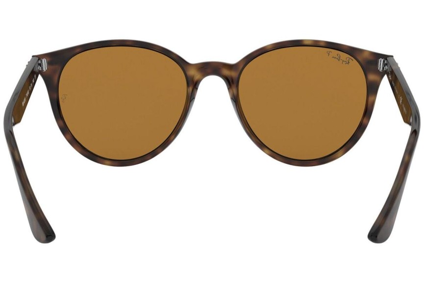 Sonnenbrille Ray-Ban RB4305 710/83 Polarized Rund Havanna