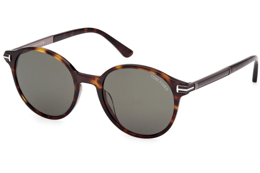 Sonnenbrille Tom Ford Araki FT1184 52N Rund Havanna