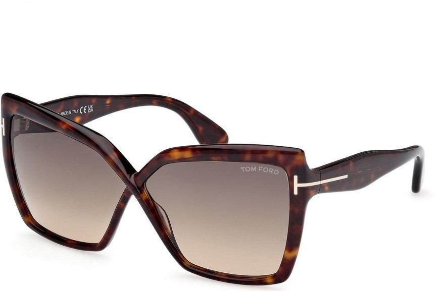 Sonnenbrille Tom Ford Fiore FT1195 52B Cat Eye Havanna