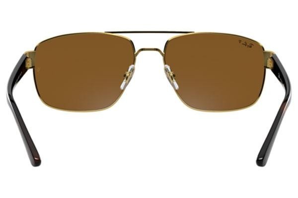 Sunglasses Ray-Ban RB3663 001/57 Polarized Quadratisch Gold