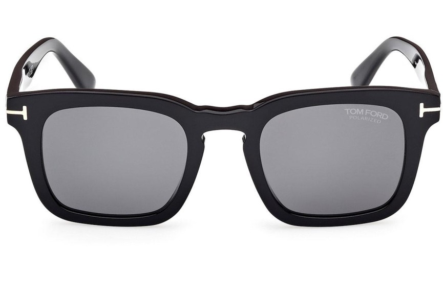 Sonnenbrille Tom Ford Dax FT0751 01D Polarized Quadratisch Schwarz