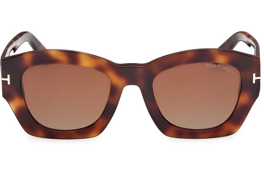 Sonnenbrille Tom Ford Guilliana FT1083 53F Quadratisch Havanna