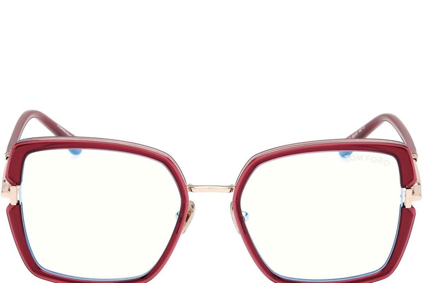 Brillen Tom Ford FT5985-B 075 Quadratisch Rot