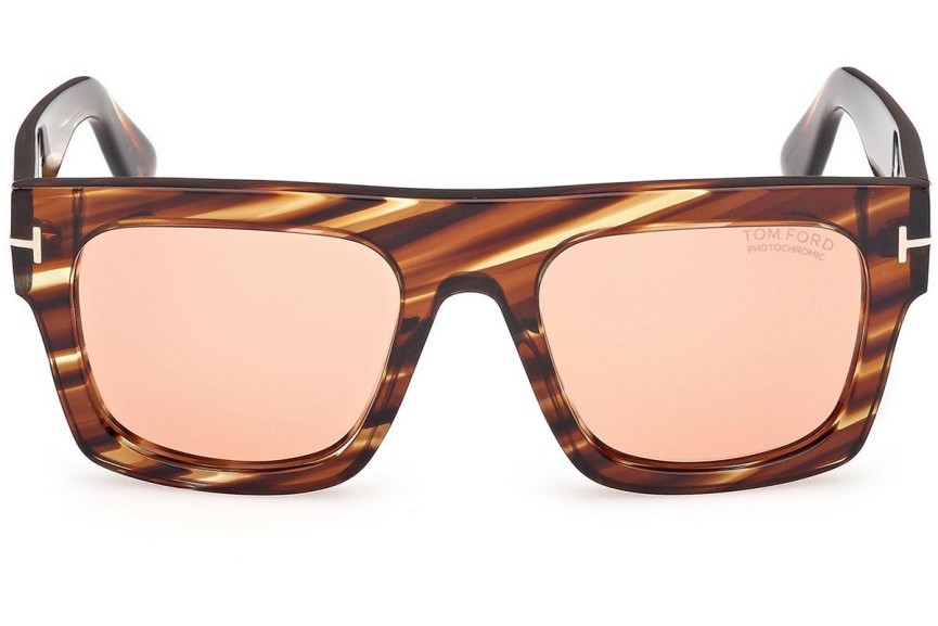 Sonnenbrille Tom Ford Fausto FT0711 53E Flat Top Havanna