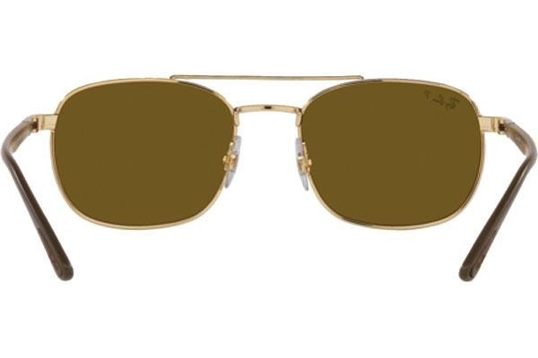 Sonnenbrille Ray-Ban Chromance Collection RB3670CH 001/AN Polarized Quadratisch Gold