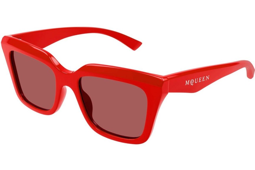 Sonnenbrille Alexander McQueen AM0473S 003 Quadratisch Rot