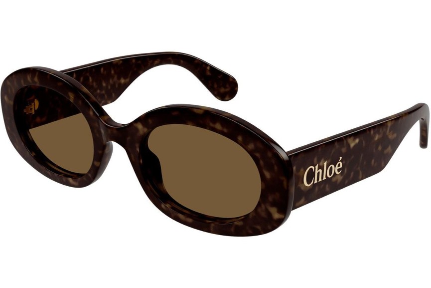 Sonnenbrille Chloe CH0258S 002 Oval Havanna