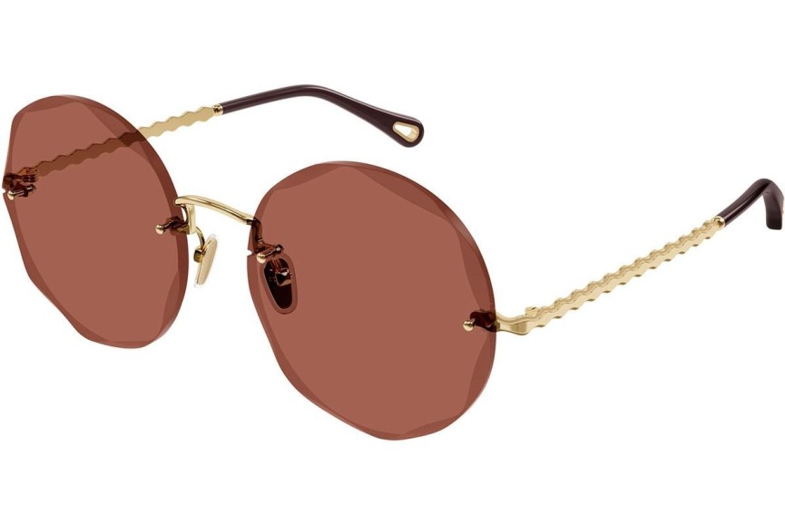 Sonnenbrille Chloe CH0254S 002 Rund Gold