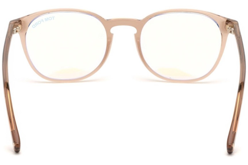 Brillen Tom Ford FT5583-B 057 Quadratisch Beige