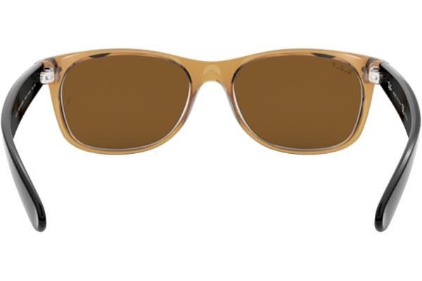 Sonnenbrille Ray-Ban New Wayfarer RB2132 945/57 Polarized Quadratisch Braun