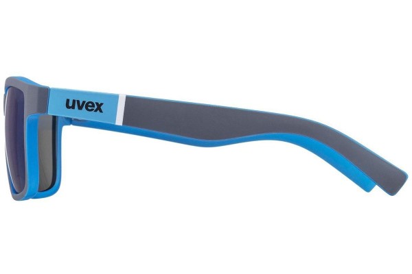 Sunglasses uvex lgl 39 Grey Mat / Blue S3 Quadratisch Blau