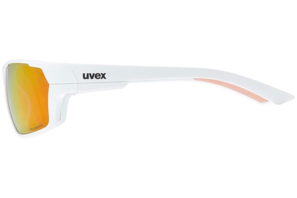 Sonnenbrille uvex sportstyle 233 P White Mat S3 Polarized Rechteck Weiß