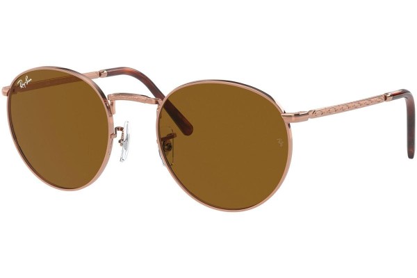 Sonnenbrille Ray-Ban New Round RB3637 920233 Rund Gold