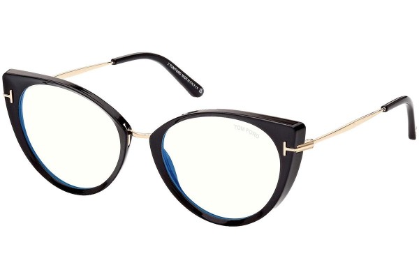 Glasses Tom Ford FT5815-B 001 Cat Eye Schwarz