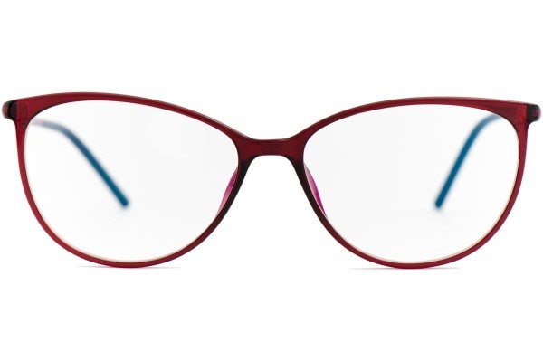 Brillen OiO by eyerim Elara Red blue-light [non-prescription] Polarized Oval Rot