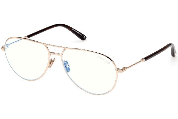 Glasses Tom Ford FT5829-B 028 Pilot Gold