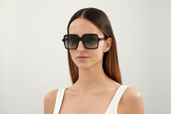 Sonnenbrille Saint Laurent SL174 001 Groß Schwarz