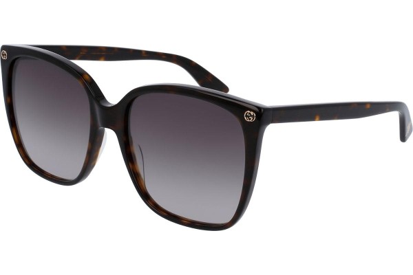 Sonnenbrille Gucci GG0022S 003 Quadratisch Havanna