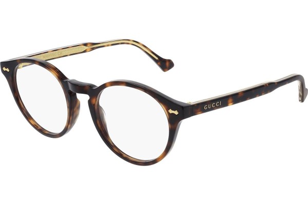 Glasses Gucci GG0738O 002 Rund Havanna