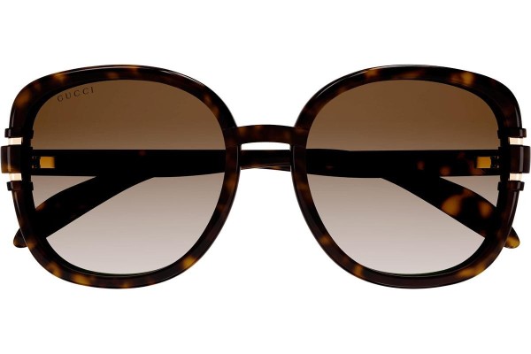 Sonnenbrille Gucci GG1068SA 002 Quadratisch Havanna