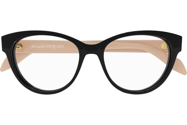 Glasses Alexander McQueen AM0359O 004 Cat Eye Schwarz