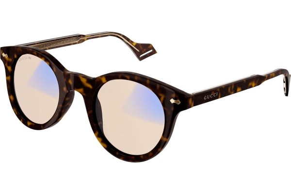 Sonnenbrille Gucci GG0736S 005 Rund Havanna