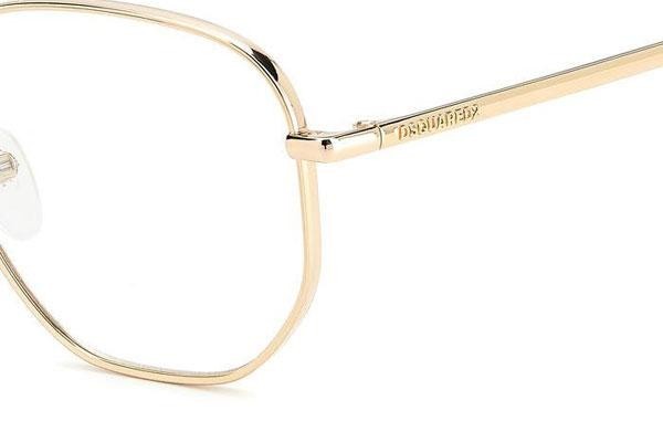 Brillen Dsquared2 D20054 J5G Quadratisch Gold