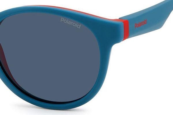 Sunglasses Polaroid Junior PLD8048/S CLP/C3 Polarized Rund Blau