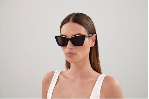 Sunglasses Saint Laurent SL570 001 Cat Eye Schwarz