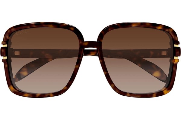 Sonnenbrille Gucci GG1066S 002 Groß Havanna