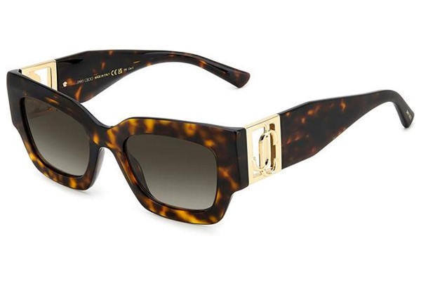 Sonnenbrille Jimmy Choo NENA/S 086/HA Rechteck Havanna