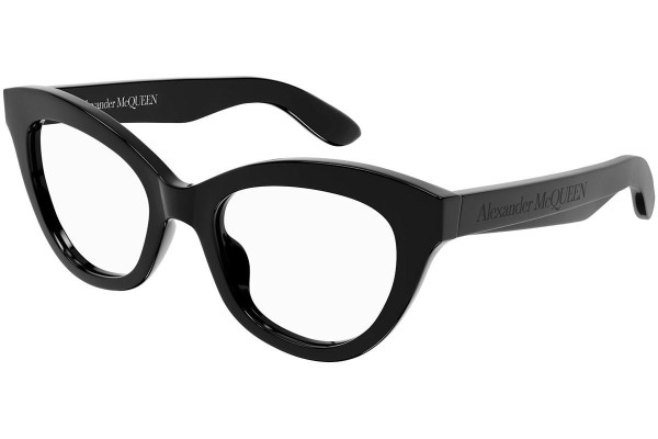 Glasses Alexander McQueen AM0395O 001 Cat Eye Schwarz