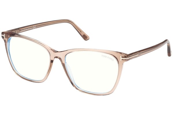 Brillen Tom Ford FT5762-B 045 Quadratisch Beige