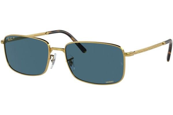 Sunglasses Ray-Ban RB3717 9196S2 Polarized Rechteck Gold