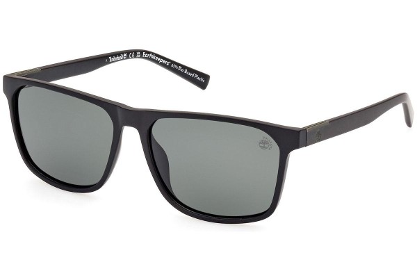 Sunglasses Timberland TB9312 02R Polarized Quadratisch Schwarz