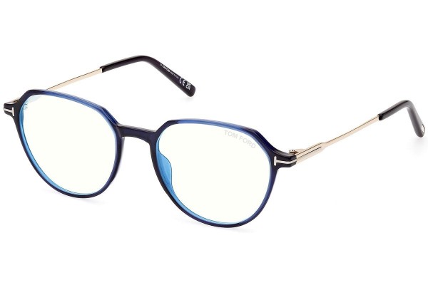 Glasses Tom Ford FT5875-B 090 Rund Schwarz