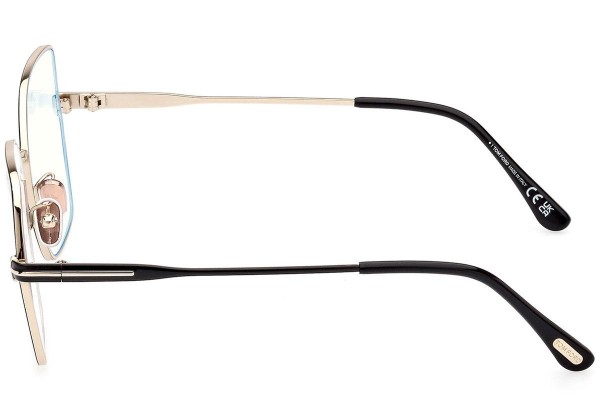 Glasses Tom Ford FT5876-B 032 Cat Eye Gold