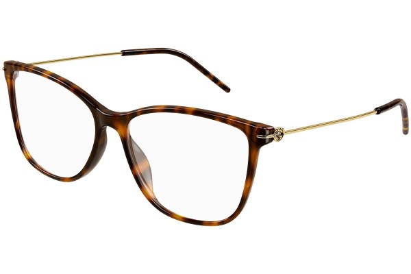 Glasses Gucci GG1272O 002 Quadratisch Havanna