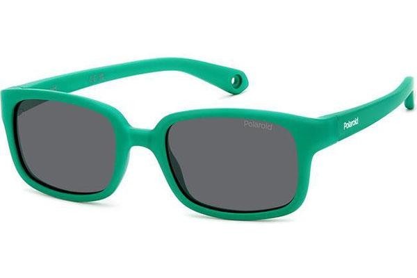 Sonnenbrille Polaroid Junior PLDK008/S DLD/M9 Polarized Rechteck Grün