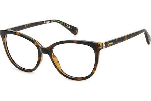 Glasses Polaroid PLDD504 086 Cat Eye Havanna