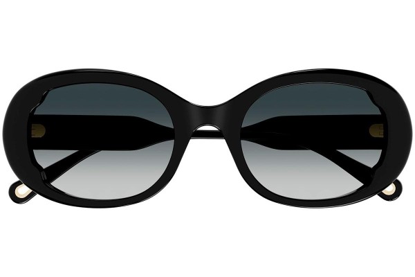 Sonnenbrille Chloe CH0197S 001 Oval Schwarz