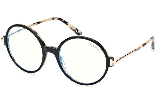 Glasses Tom Ford FT5914-B 005 Rund Schwarz