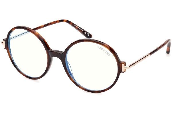 Brillen Tom Ford FT5914-B 052 Rund Havanna