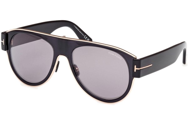 Sonnenbrille Tom Ford Lyle-02 FT1074 01C Pilot Schwarz