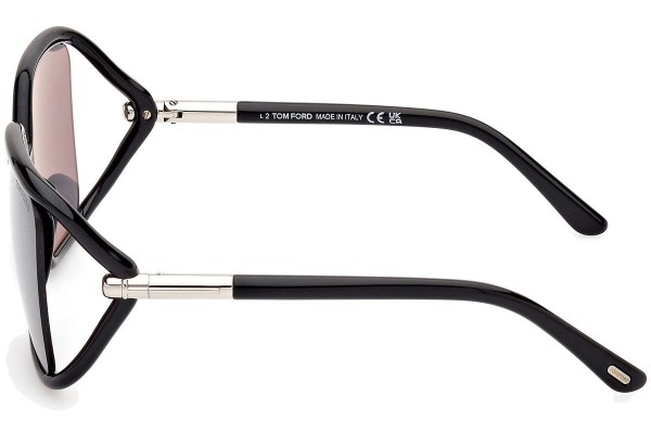 Sonnenbrille Tom Ford Solange-02 FT1089 01C Quadratisch Schwarz