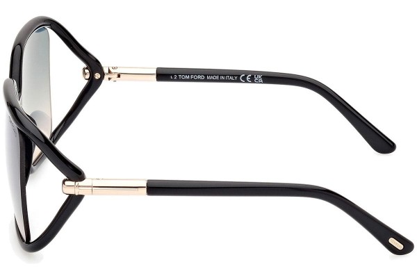 Sonnenbrille Tom Ford Solange-02 FT1089 01P Quadratisch Schwarz