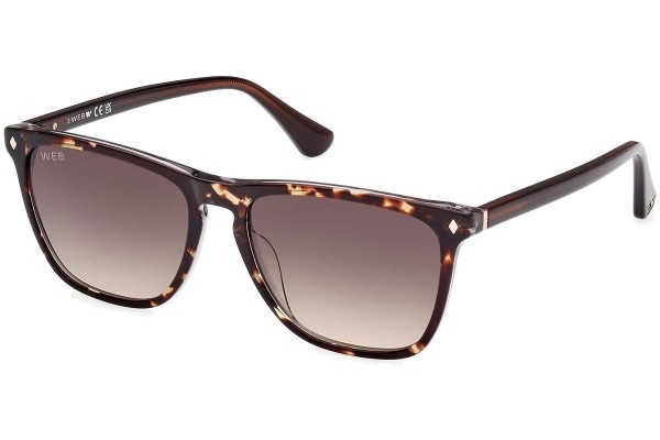 Sunglasses Web WE0363 56B Quadratisch Havanna